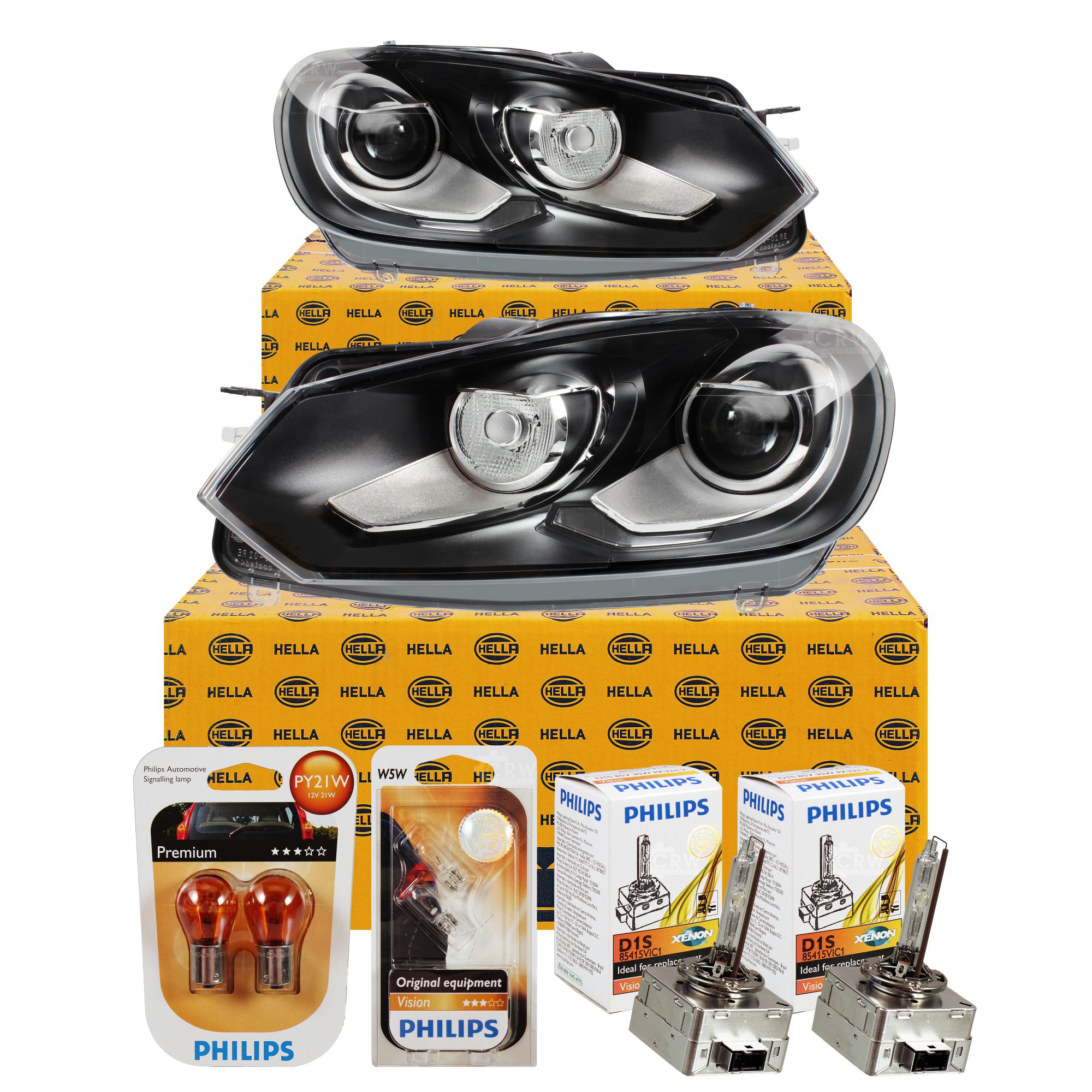 Bi-Xenon Scheinwerfer Set Für VW Golf V - Mit Stellmotor D2S/H7