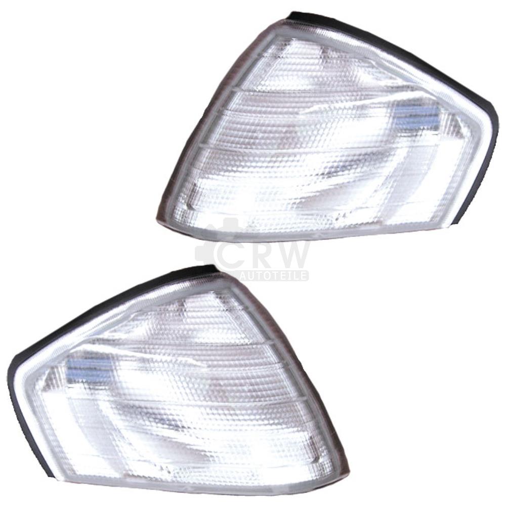 RECHTS MERCEDES SL R129 2x BLINKER WEIß VORNE LINKS
