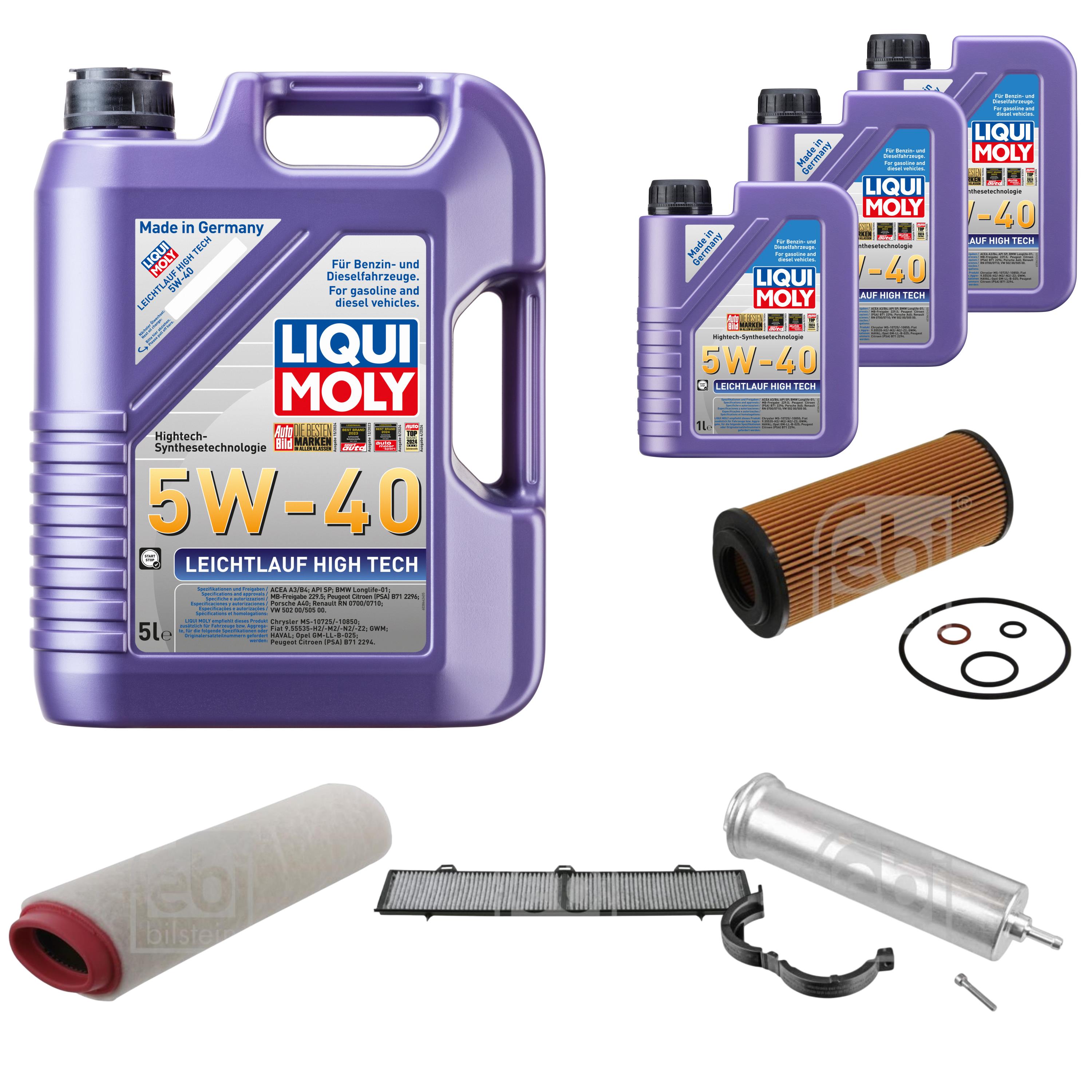 Produktbild von Motoröl 5W40 LIQUI MOLY Synthoil High Tech 3L MANN Ölfilter Ölablassschraube