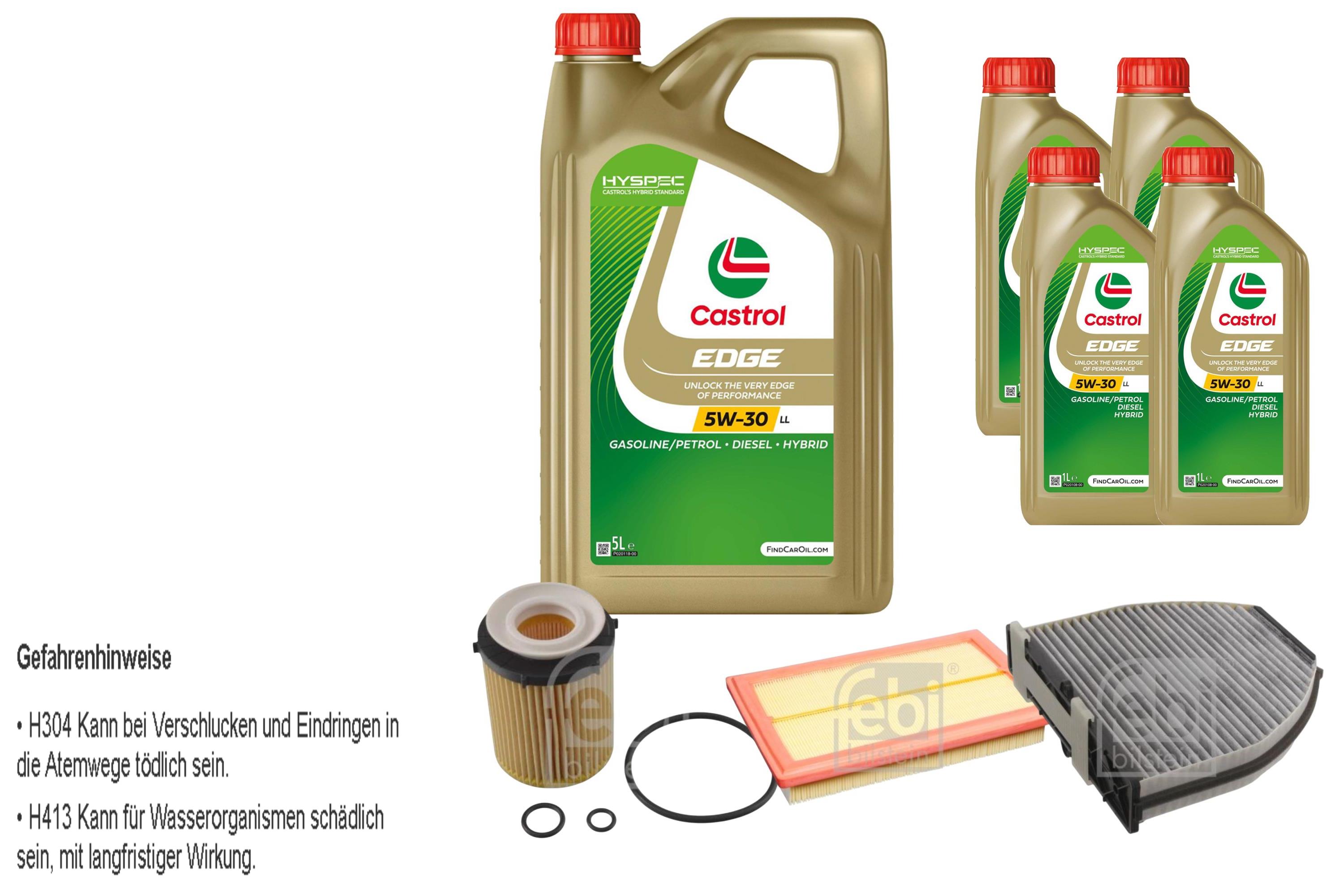 Komplett-Servicepaket Mit Motoröl & Filtern - Edge 5W-30 LL Für Premium-Motoren
