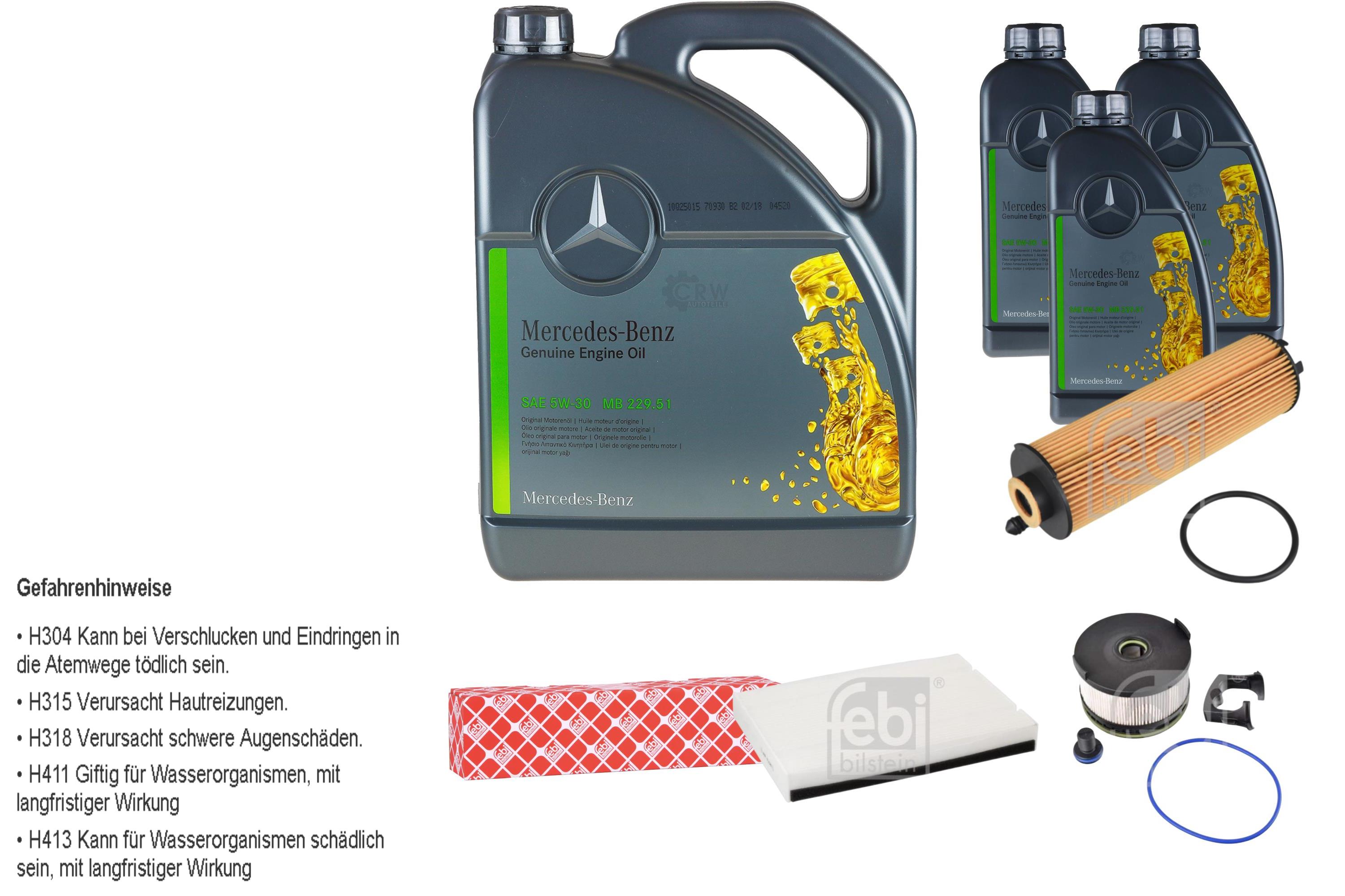 Kit D'inspection Febi Bilstein Pour Mercedes Classe A/B W169 W245 CDI - Ensemble Filtres Et Joints Neuf