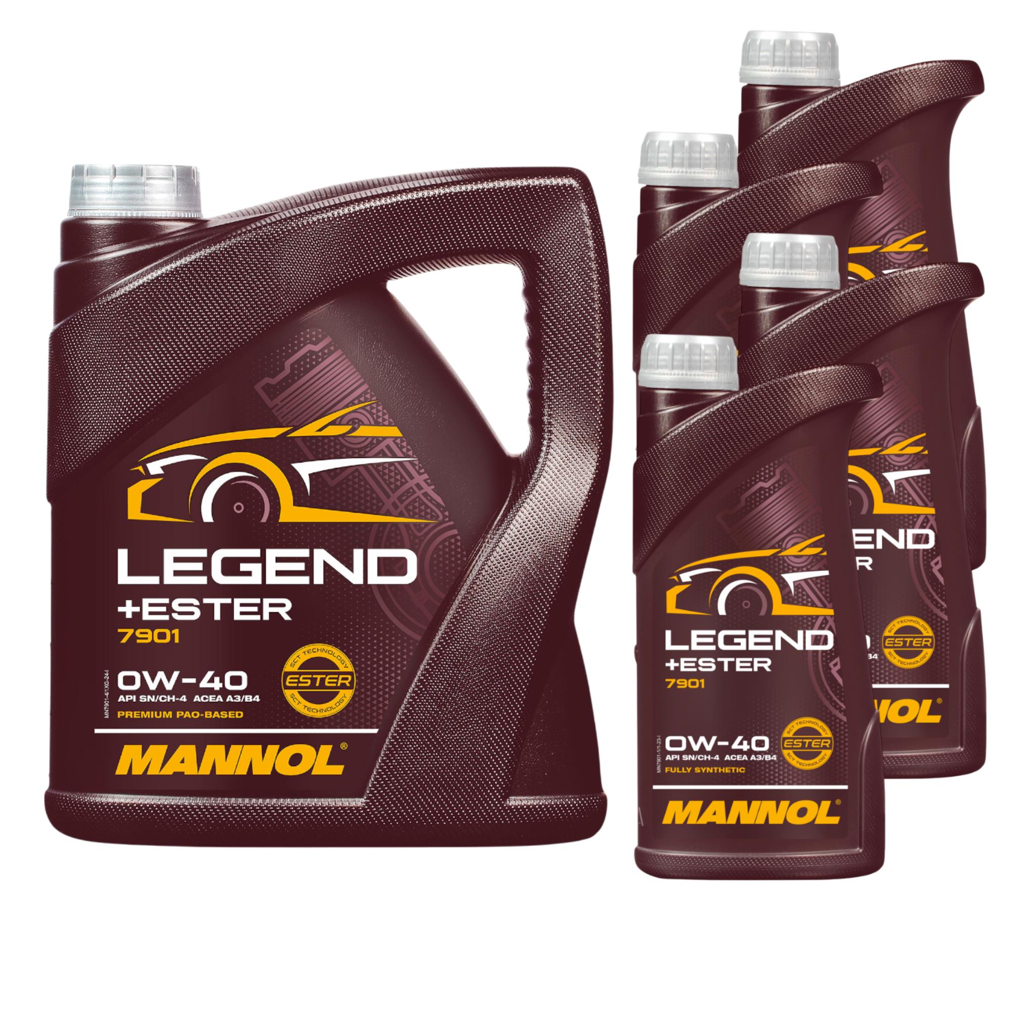 8 Litri MANNOL Legend+Ester 0W-40 Olio Motore ACEA A3/B4 Vollsintetico - Foto 1 di 5