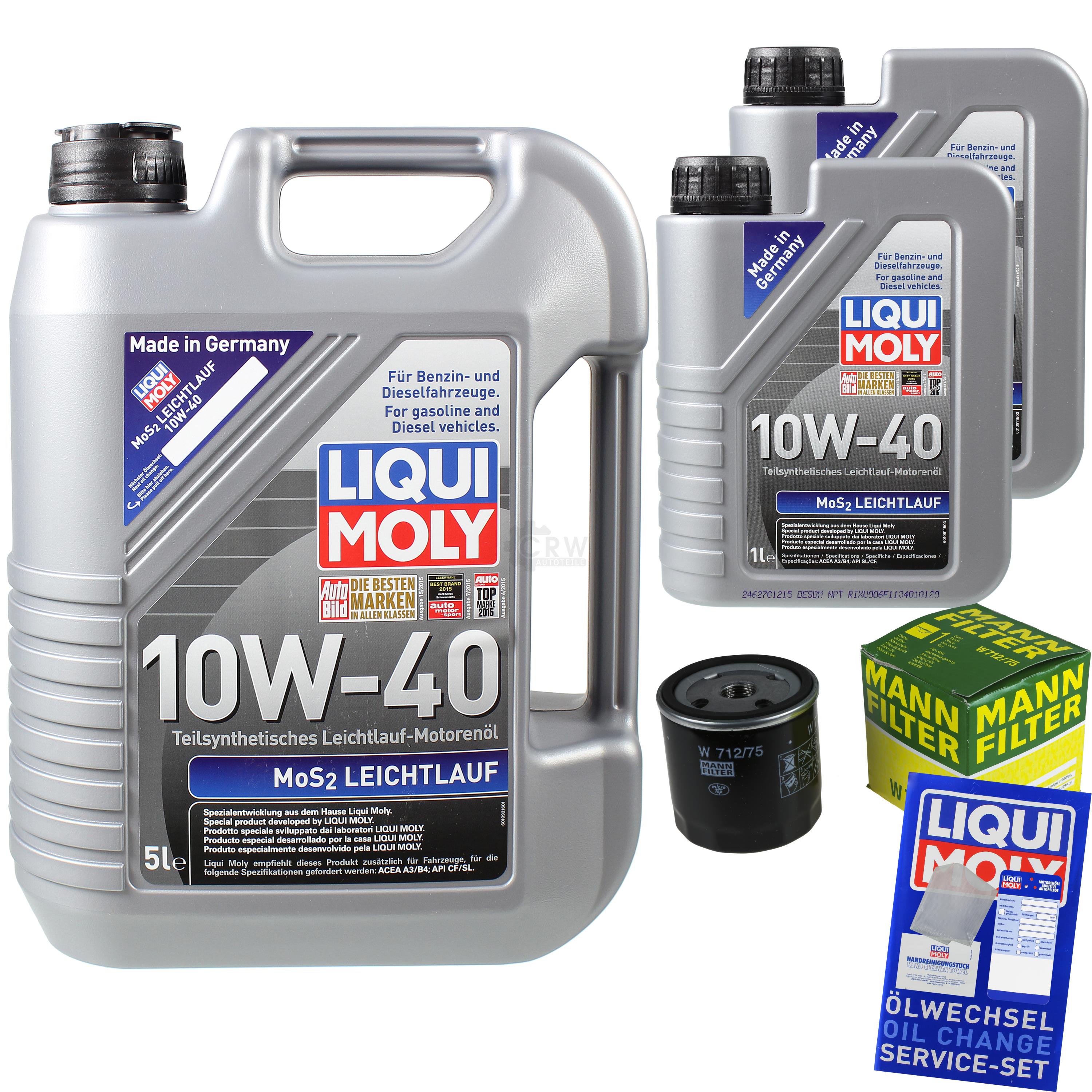 INSPEKTIONSKIT FILTER LIQUI MOLY ÖL 7L 10W40 für Opel Astra G CC F48_ F08_ eBay