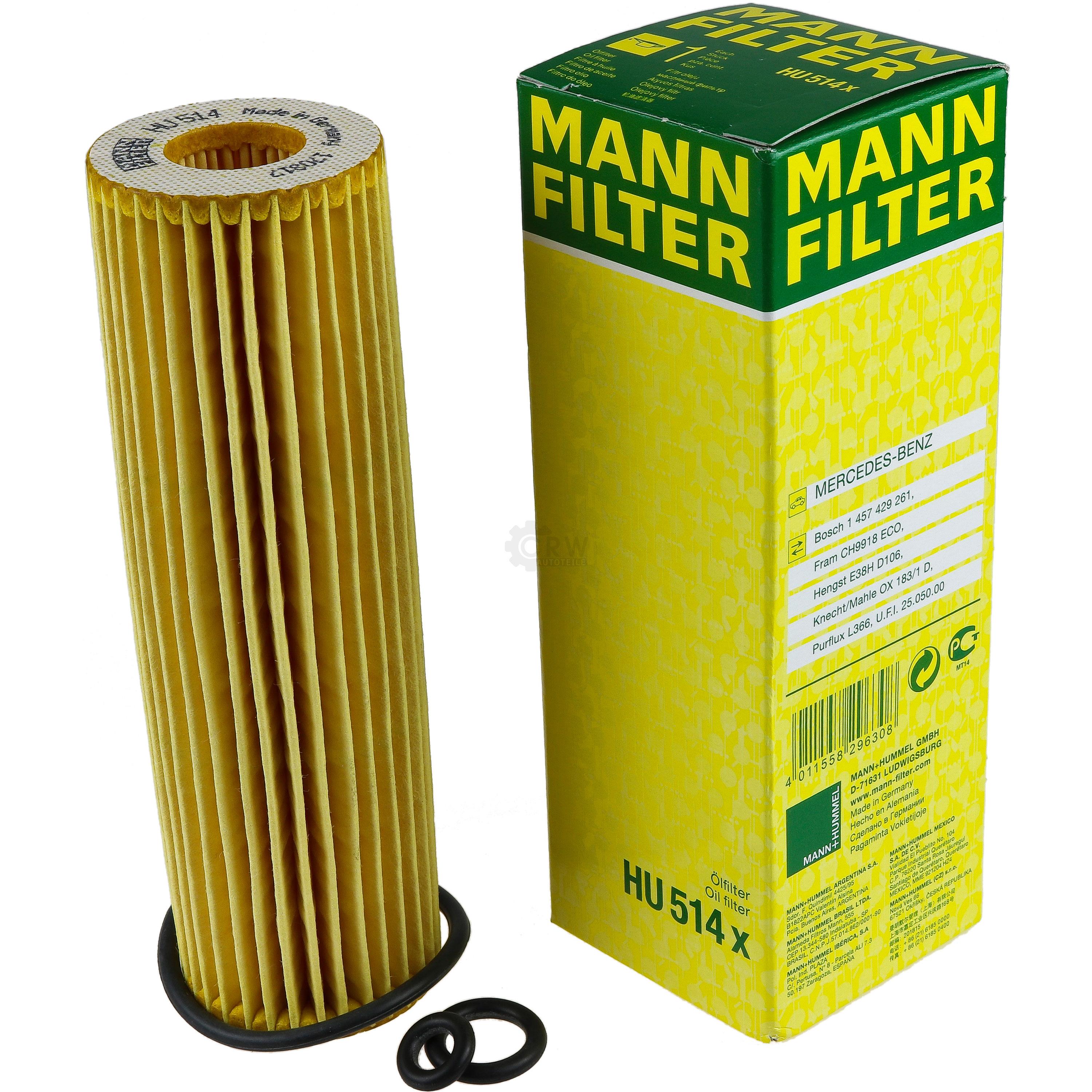 Фильтр масляный mb. Фильтр масляный Mann hu514x. Mann-Filter hu 514 x. Hu514x. Масляный фильтр Мерседес CLK 200.