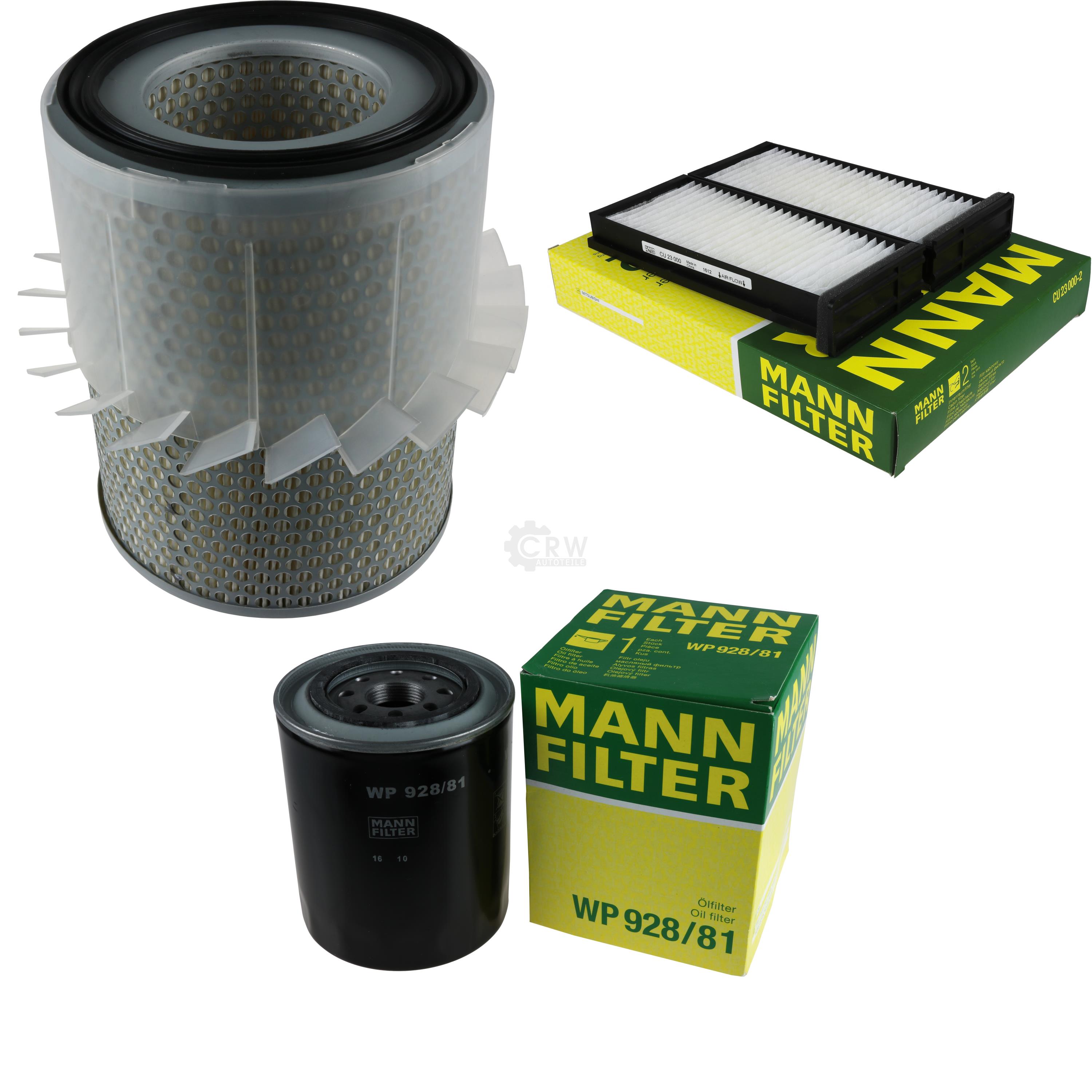 MANN-FILTER PAKET Luftfilter Innenraumfilter Mitsubishi Pajero Sport K90 2.5 TD