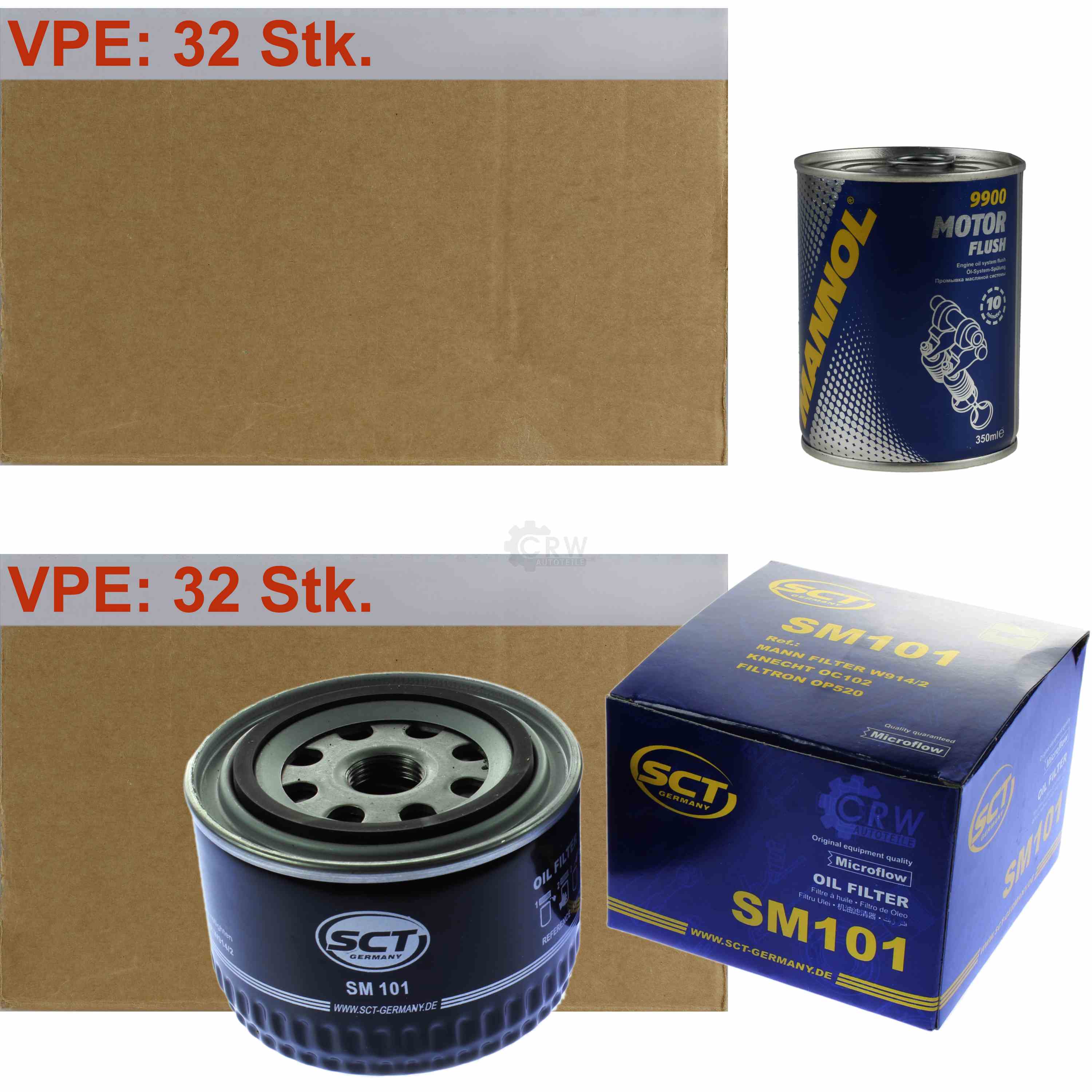 10x Original SCT Ölfilter SM 158 10x SCT Motor Flush Motorspülung
