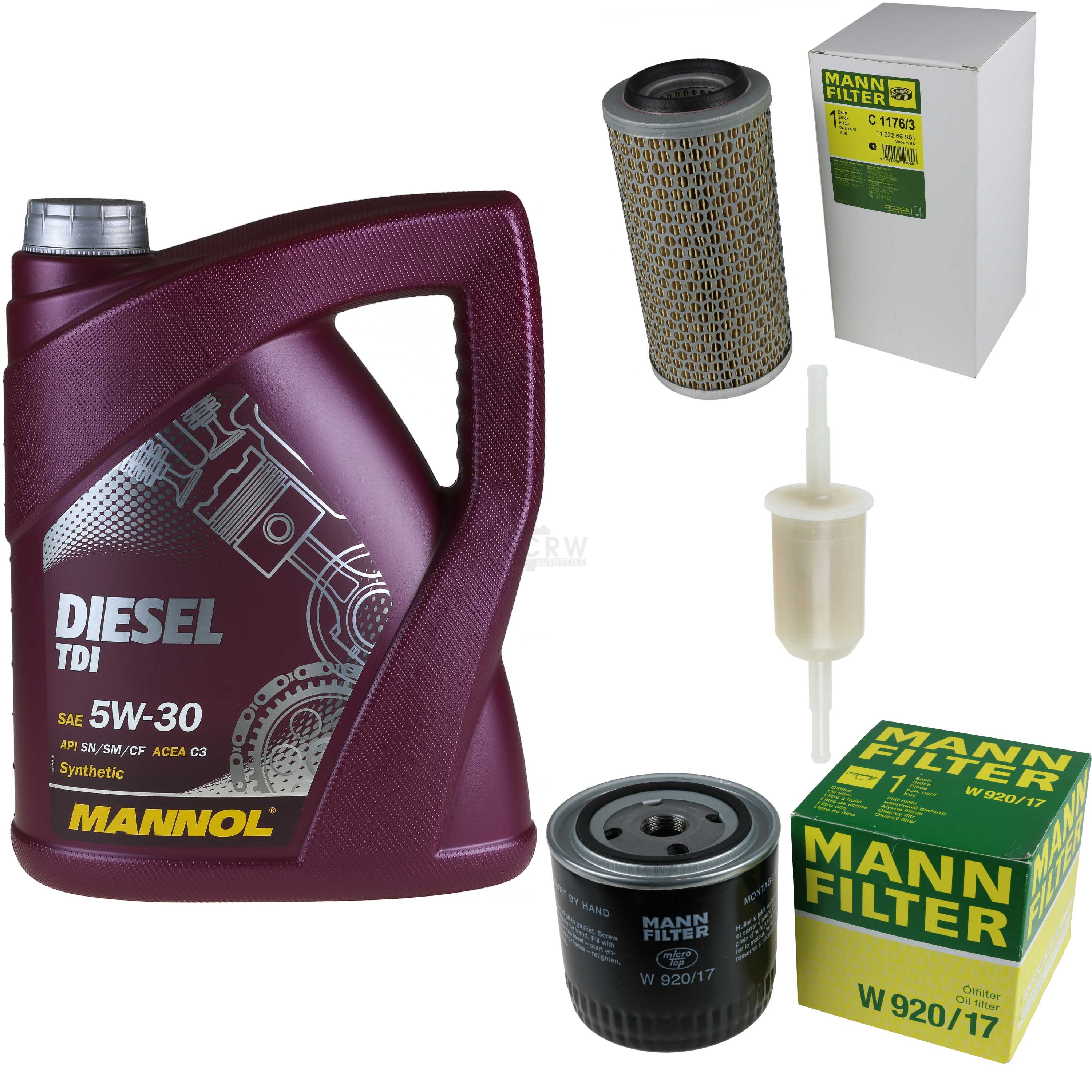 Mann Filter Set Ispezione Completo Per VW Polo (9N_) 1.4 TDi - 70PS / 80PS