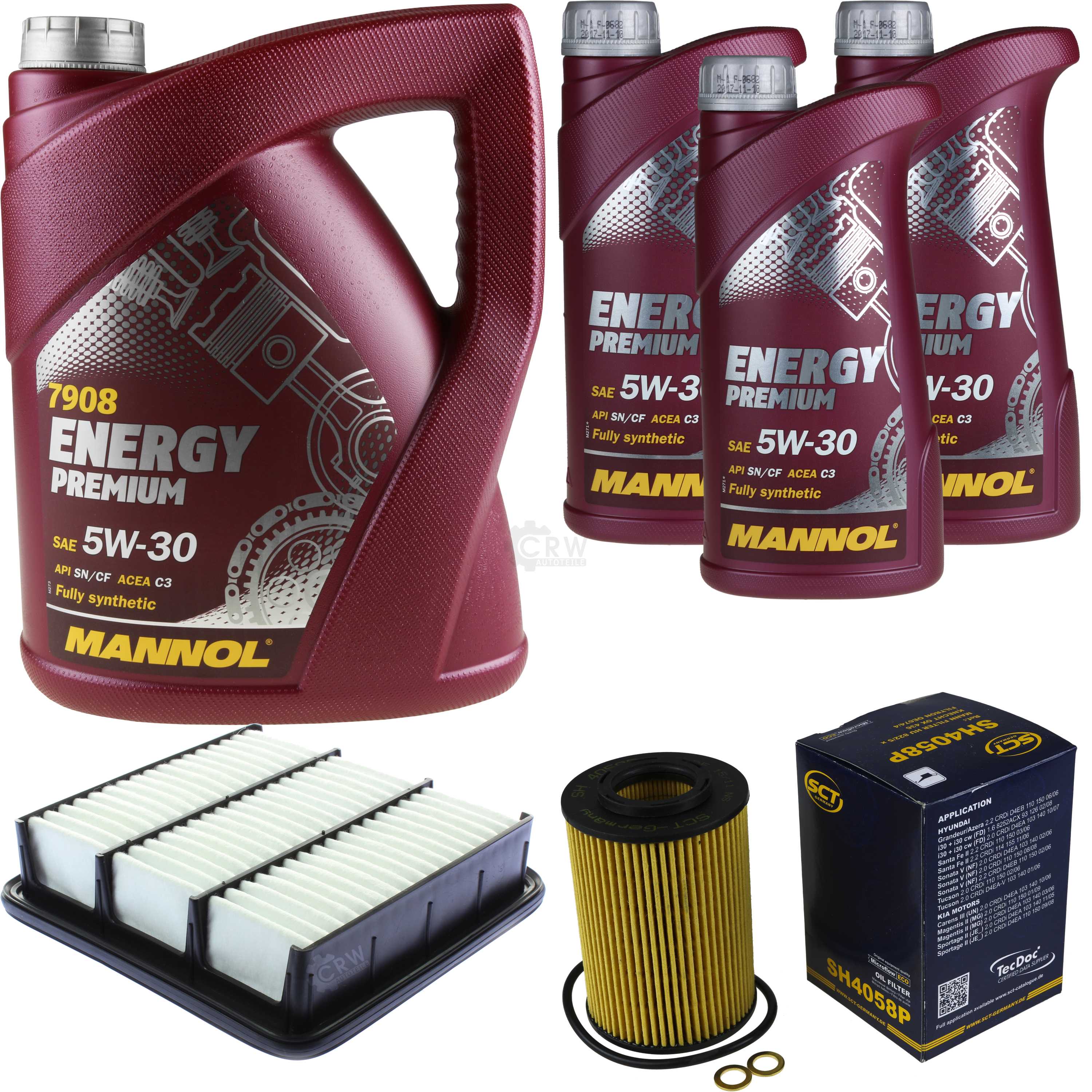 Cambio Olio Set 5L MANNOL Energy Premium 5W-30 Motore Sct Filtro Kit - Foto 11