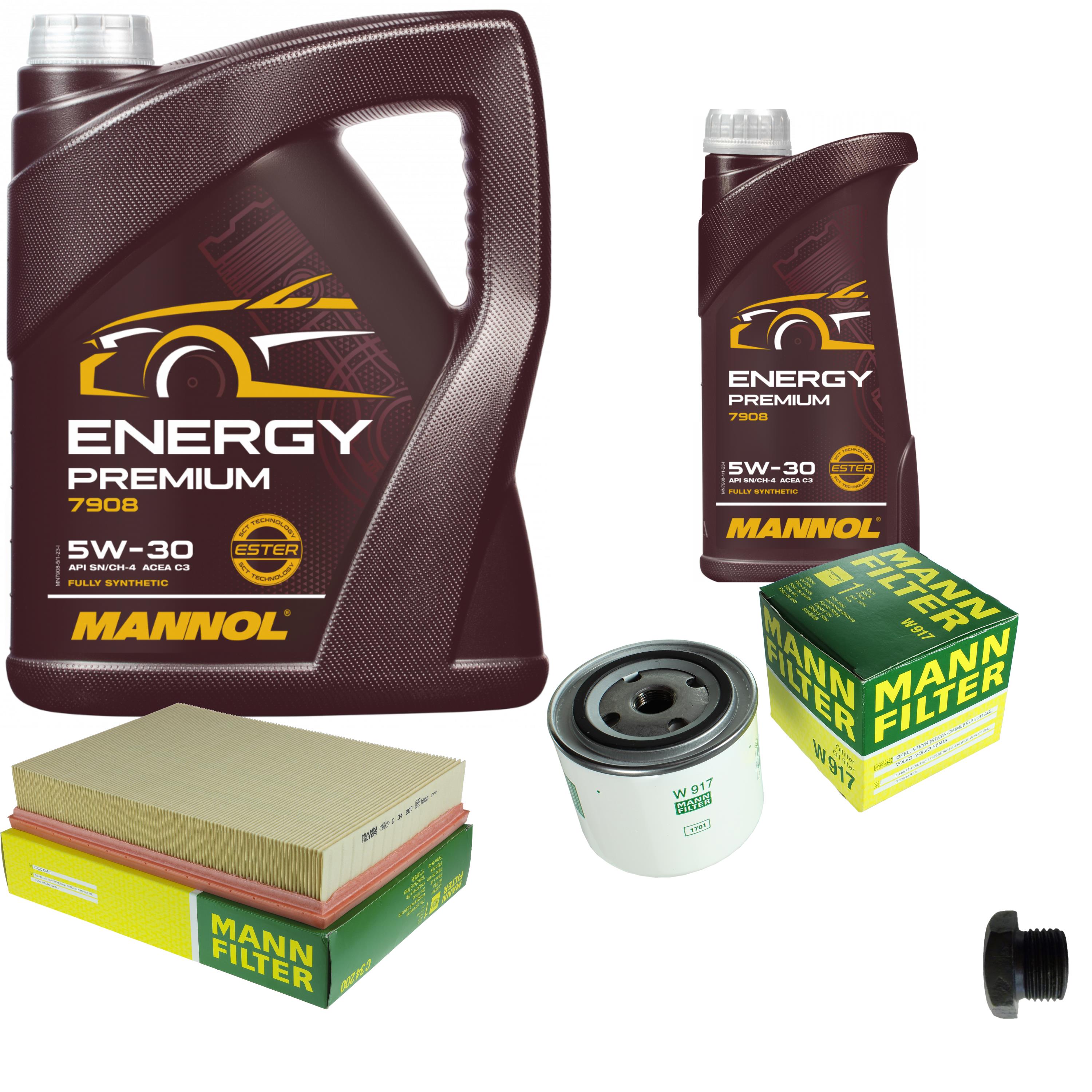 MANN Inspektionspaket 6 L MANNOL Energy Premium 5W-30 für Volvo 940 II Kombi - Bild 1 von 12