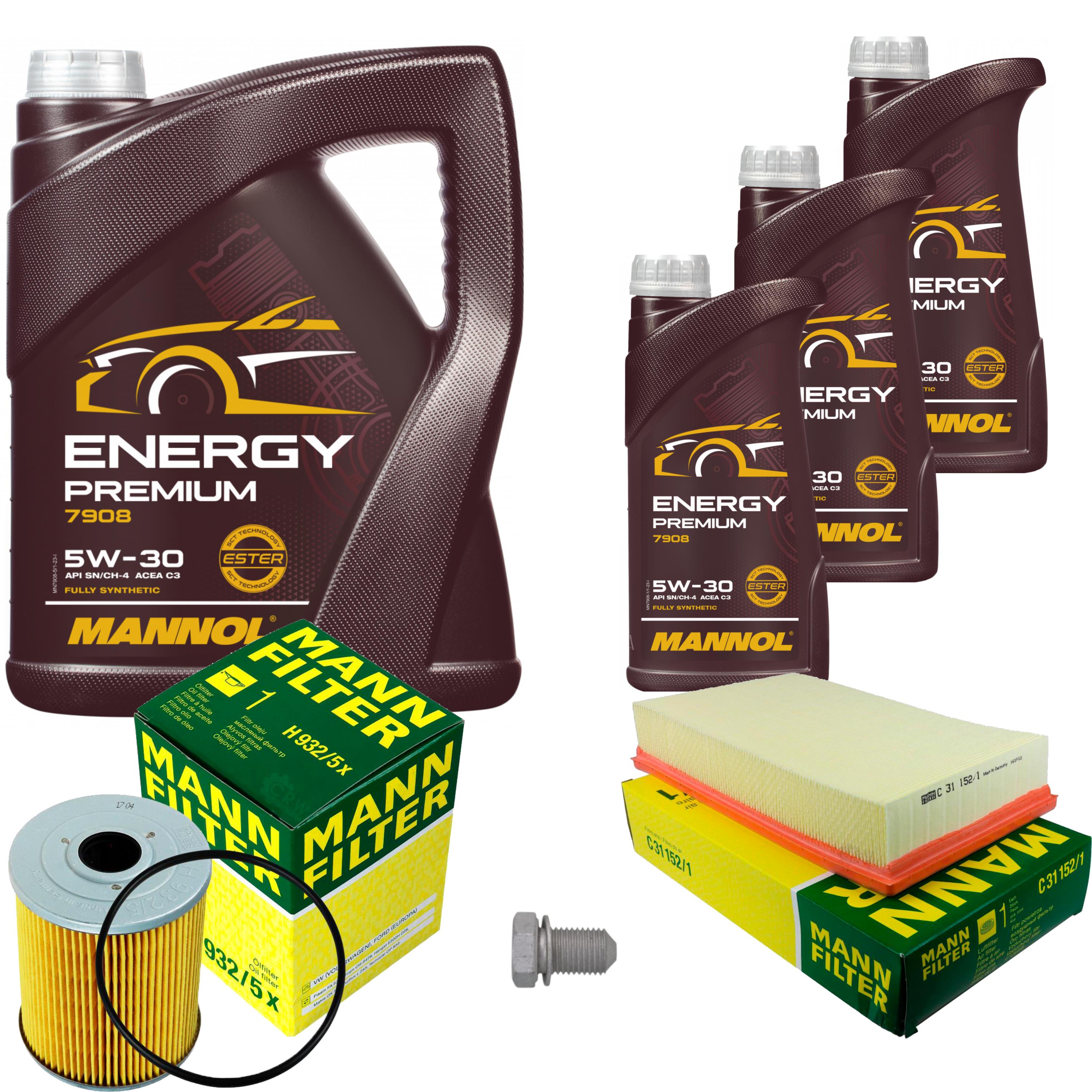 MANN Inspektionspaket 5 L MANNOL Energy Premium 5W-30 Für Opel Combo