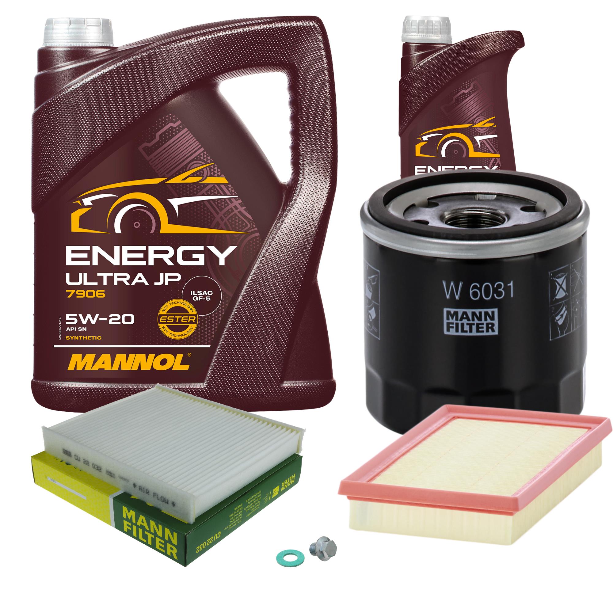 Motoröl 5w20 Ford SCT Germany Ölfilter 7 L MANNOL Energy Ultra JP 5W-20 Für Chrysler Voyager IV EB ölfilter Set