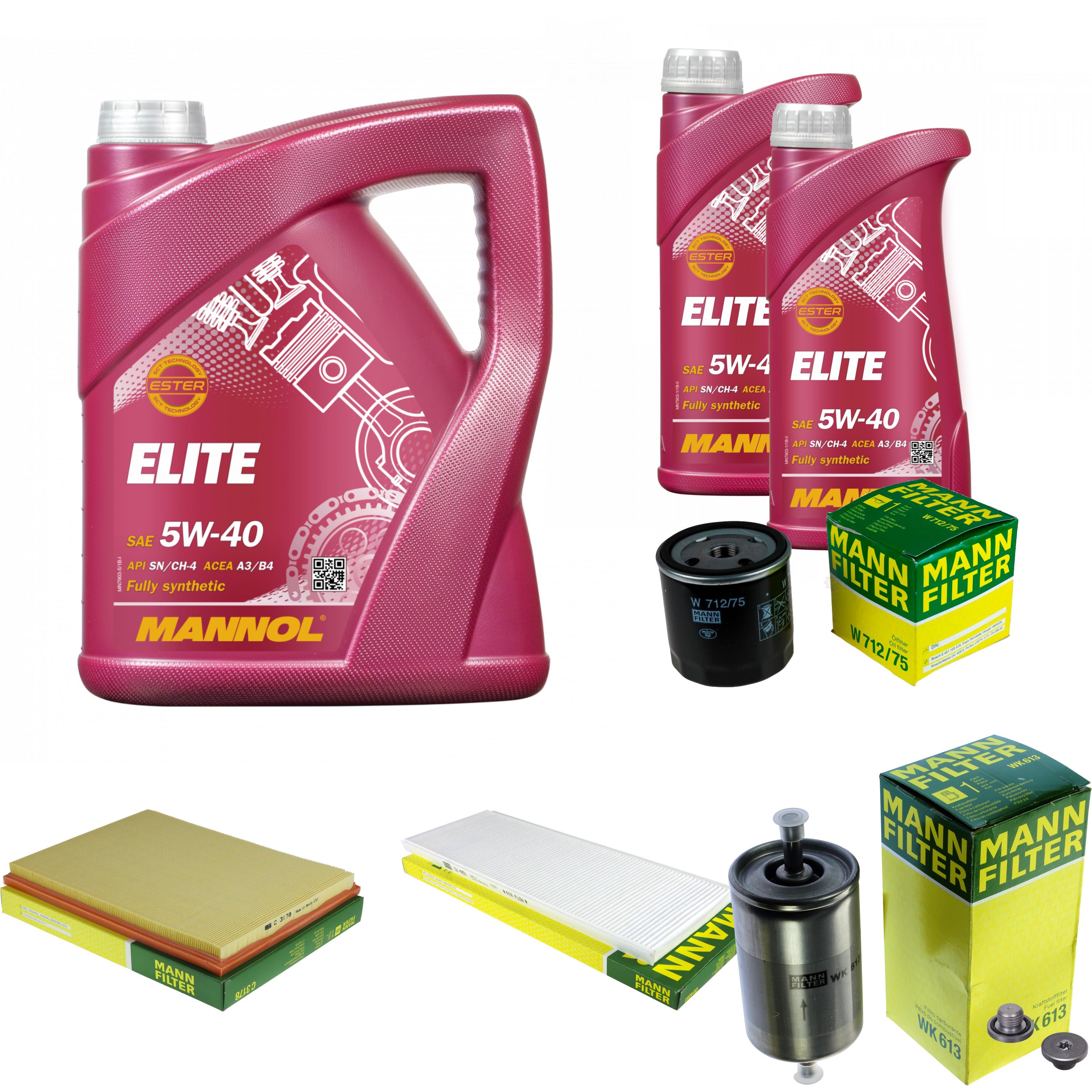 MANN Inspektionspaket 7 L MANNOL Elite 5W-40 für Opel Astra F Caravan 51 52 - Bild 1 von 12