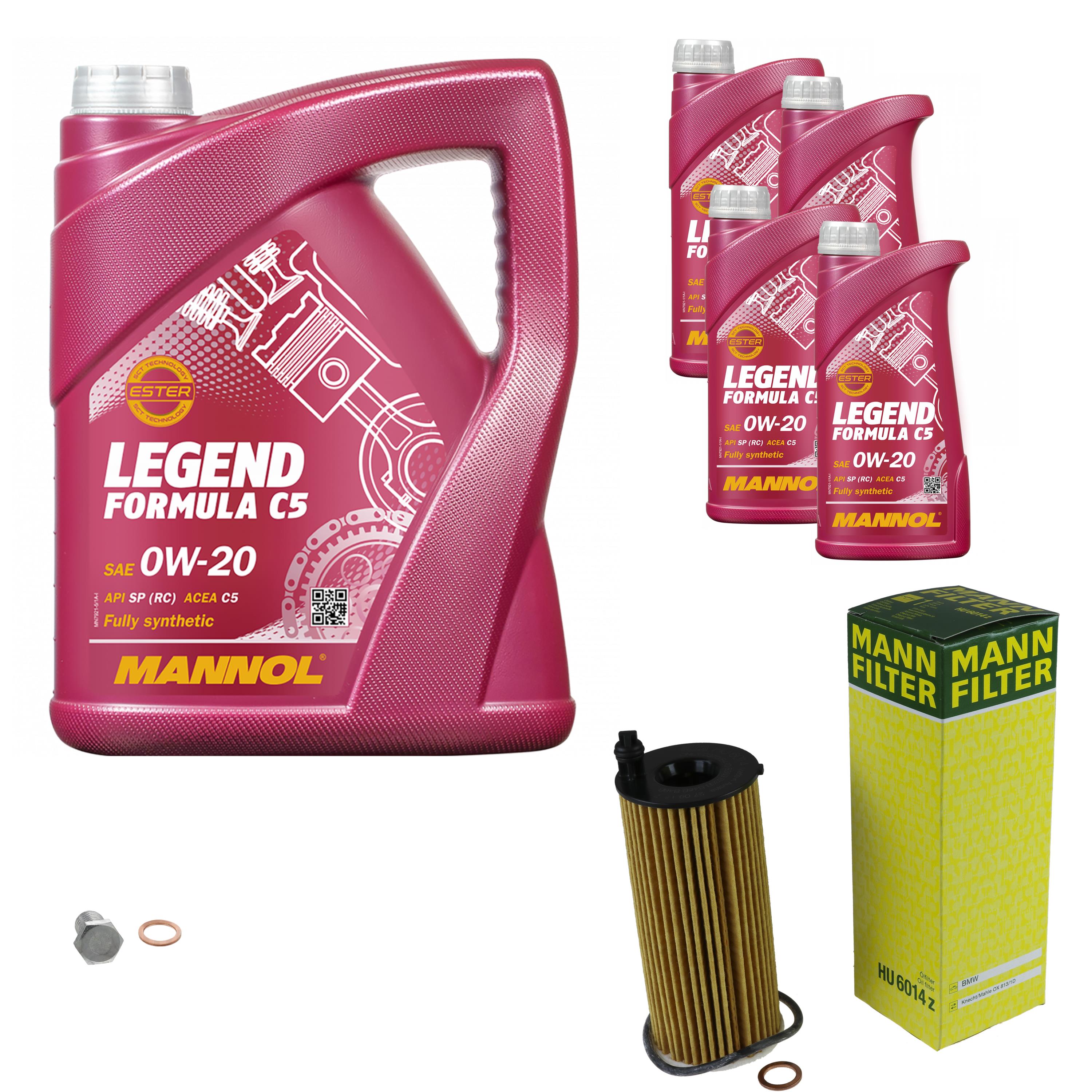 Produktbild von Inspektionspaket MANNOL 0W-20 Legend Formula C5 5L Für