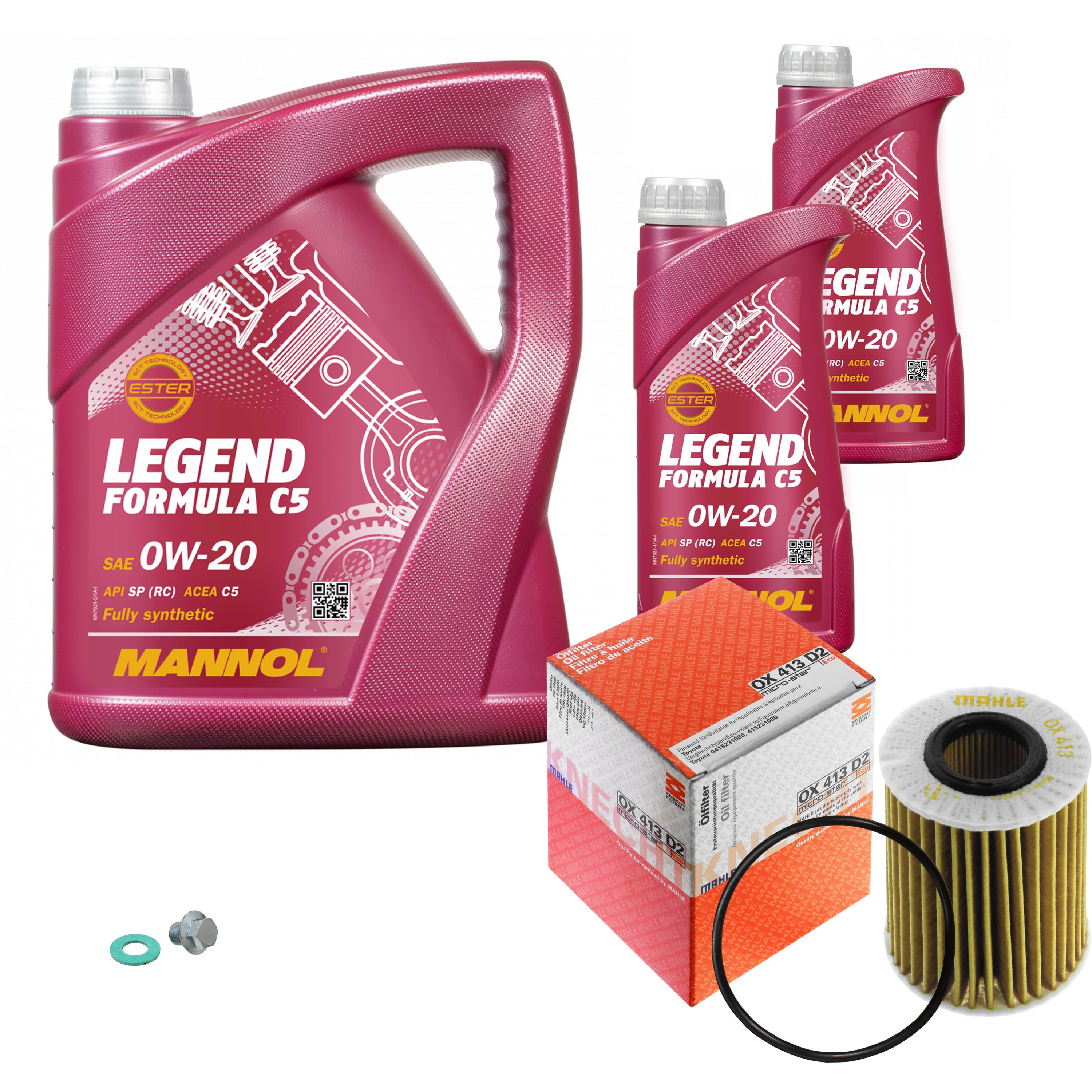 MANN Inspektionspaket 6 L MANNOL Legend Formula C5 0W-20 Für MINI BMW Mini
