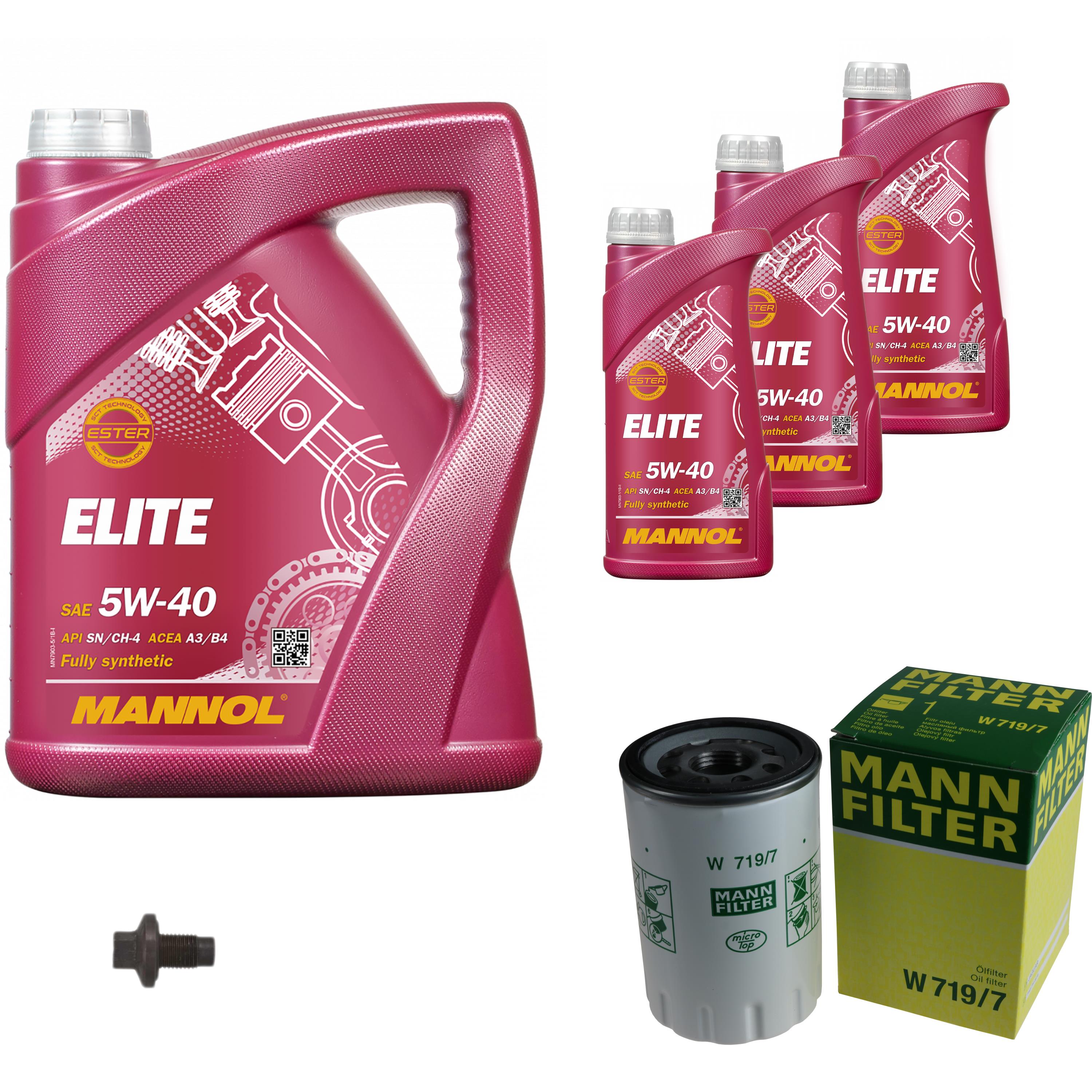 FEBI Ölfilter + Schraube + CASTROL EDGE M 5W-30 15BF6C, 5L Autoteile
